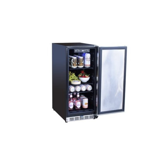 TrueFlame 15-Inch 3.2 Cu. Ft. Outdoor Rated Refrigerator (AMD-RFR-15S)
