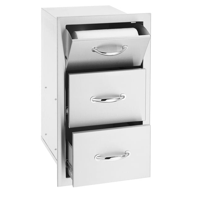 TrueFlame 17-Inch Vertical 2-Drawer & Paper Towel Holder Combo (TF-TDC-17)