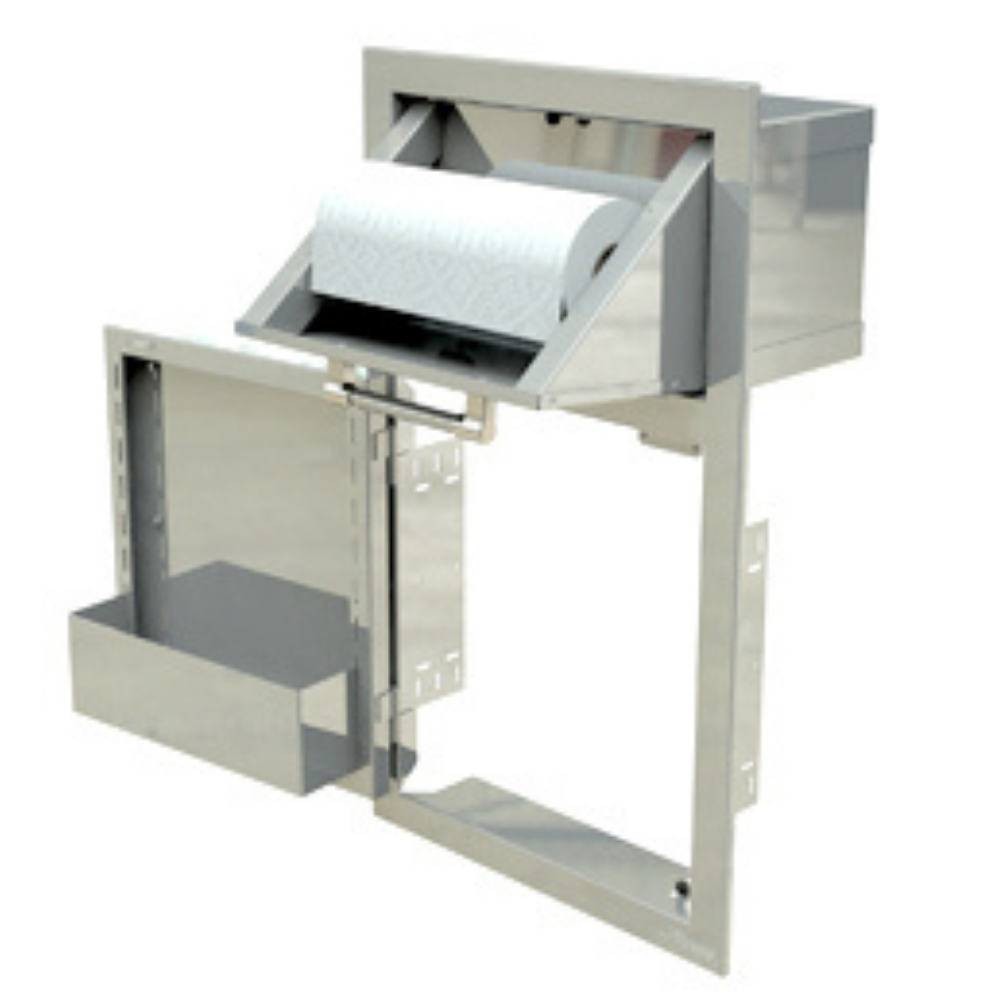 Alfresco 17-Inch Paper Towel Holder & Door Combo - AXE-DTH-L/R-SC