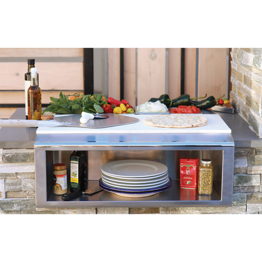 Alfresco 30-Inch Plate & Garnish Rail with Food Pans - APS-30P