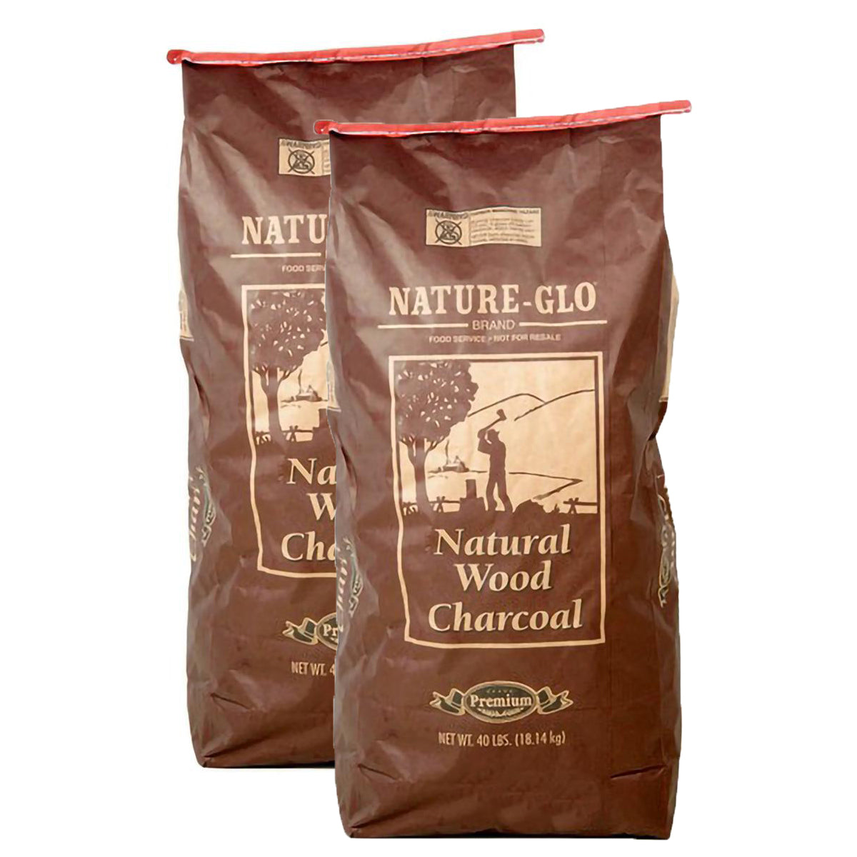 1 Bag Of Nature-Glo Natural Wood Lump Charcoal - 20 lb