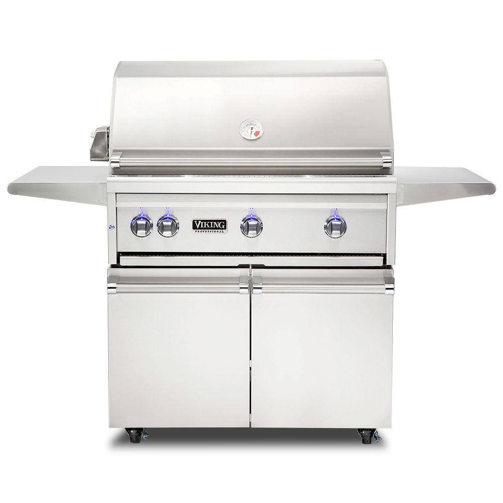 Viking 5 Series 36-Inch Stainless Steel Freestanding Grill with ProSear Burner & Rotisserie